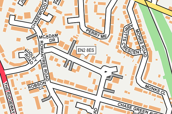 EN2 8ES map - OS OpenMap – Local (Ordnance Survey)