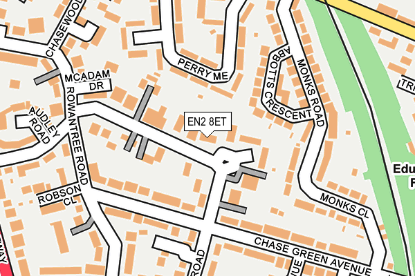 EN2 8ET map - OS OpenMap – Local (Ordnance Survey)