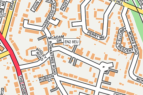 EN2 8EU map - OS OpenMap – Local (Ordnance Survey)
