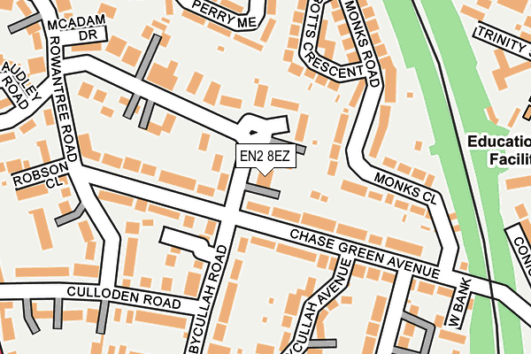 EN2 8EZ map - OS OpenMap – Local (Ordnance Survey)