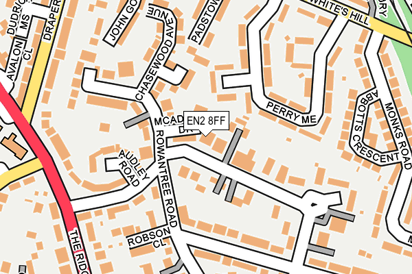 EN2 8FF map - OS OpenMap – Local (Ordnance Survey)