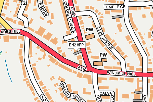 EN2 8FP map - OS OpenMap – Local (Ordnance Survey)