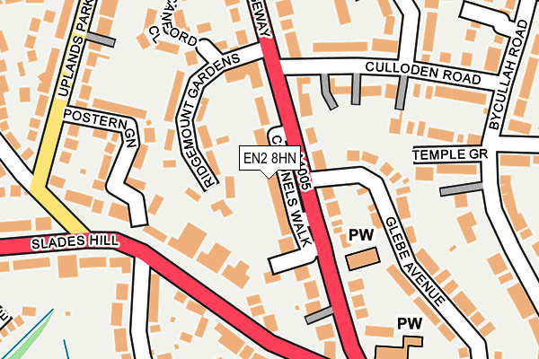 EN2 8HN map - OS OpenMap – Local (Ordnance Survey)