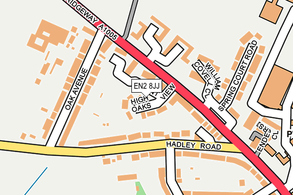 EN2 8JJ map - OS OpenMap – Local (Ordnance Survey)