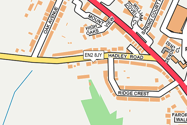 EN2 8JY map - OS OpenMap – Local (Ordnance Survey)