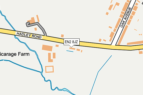 EN2 8JZ map - OS OpenMap – Local (Ordnance Survey)