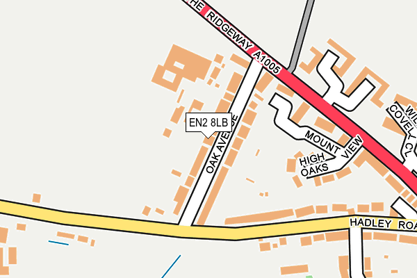 EN2 8LB map - OS OpenMap – Local (Ordnance Survey)