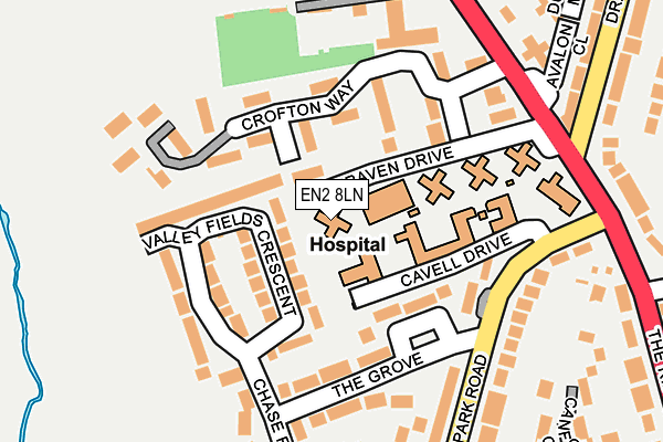 EN2 8LN map - OS OpenMap – Local (Ordnance Survey)