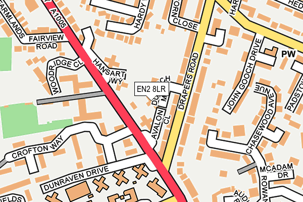 EN2 8LR map - OS OpenMap – Local (Ordnance Survey)