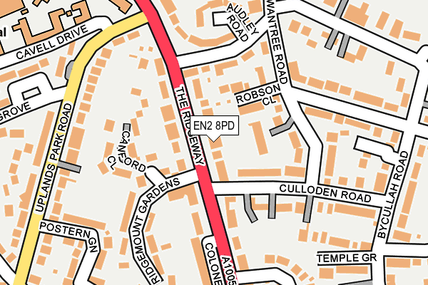 EN2 8PD map - OS OpenMap – Local (Ordnance Survey)