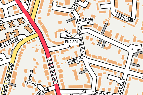 EN2 8PJ map - OS OpenMap – Local (Ordnance Survey)