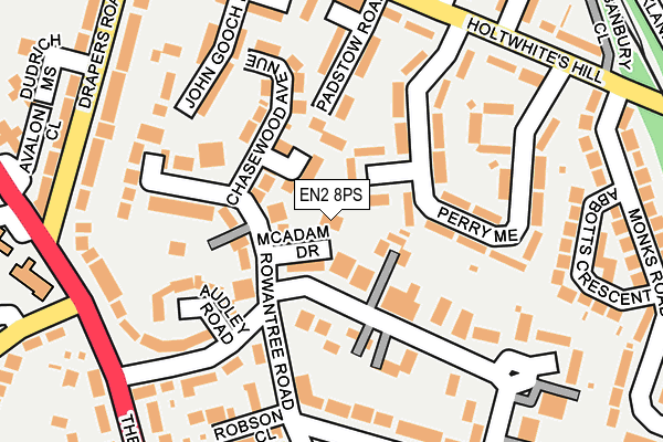 EN2 8PS map - OS OpenMap – Local (Ordnance Survey)