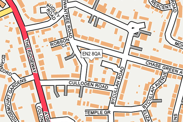 EN2 8QA map - OS OpenMap – Local (Ordnance Survey)