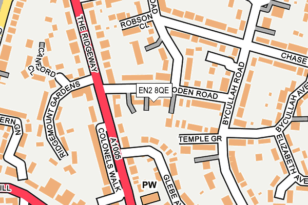 EN2 8QE map - OS OpenMap – Local (Ordnance Survey)