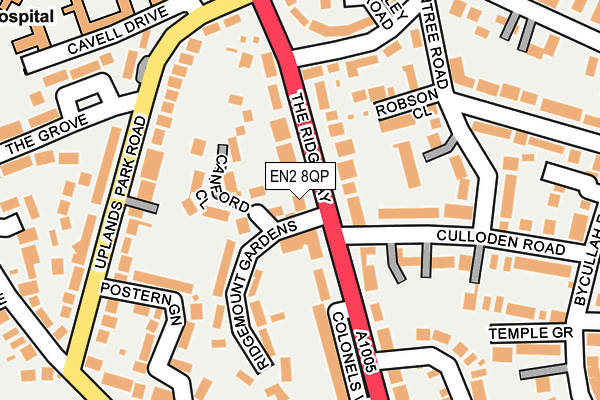 EN2 8QP map - OS OpenMap – Local (Ordnance Survey)