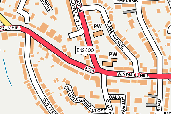 EN2 8QQ map - OS OpenMap – Local (Ordnance Survey)