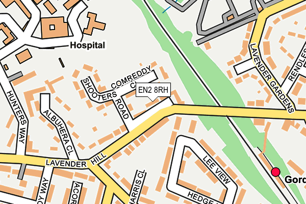 EN2 8RH map - OS OpenMap – Local (Ordnance Survey)