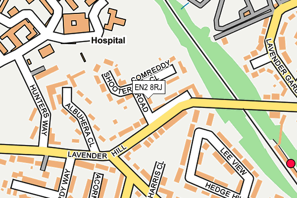 EN2 8RJ map - OS OpenMap – Local (Ordnance Survey)