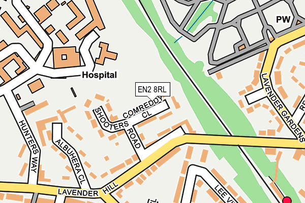 EN2 8RL map - OS OpenMap – Local (Ordnance Survey)