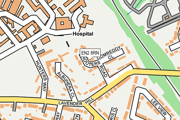 EN2 8RN map - OS OpenMap – Local (Ordnance Survey)