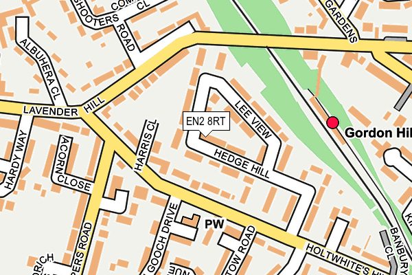 EN2 8RT map - OS OpenMap – Local (Ordnance Survey)