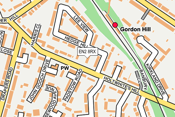 EN2 8RX map - OS OpenMap – Local (Ordnance Survey)