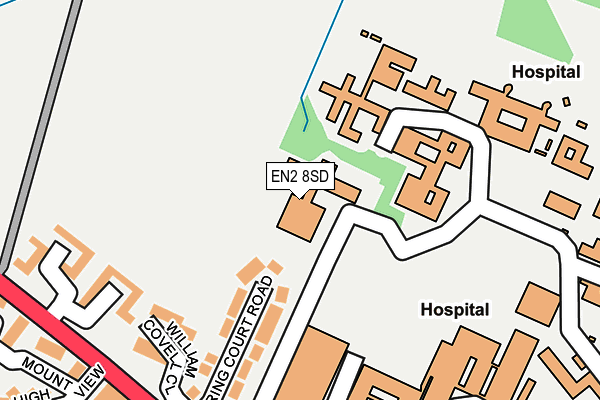 EN2 8SD map - OS OpenMap – Local (Ordnance Survey)