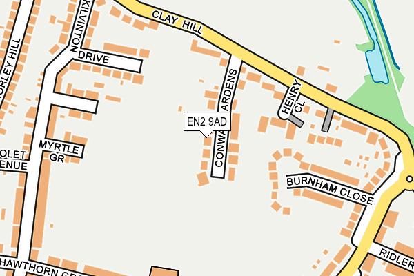 EN2 9AD map - OS OpenMap – Local (Ordnance Survey)