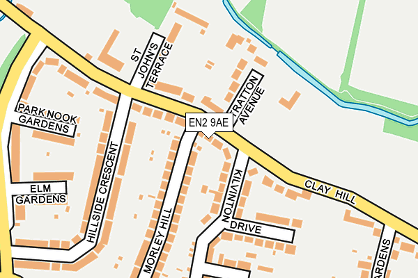 EN2 9AE map - OS OpenMap – Local (Ordnance Survey)