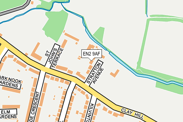 EN2 9AF map - OS OpenMap – Local (Ordnance Survey)