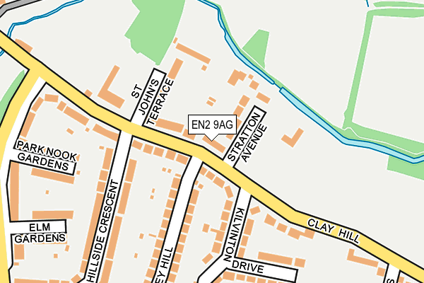 EN2 9AG map - OS OpenMap – Local (Ordnance Survey)