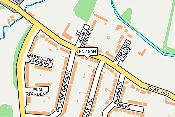 EN2 9AN map - OS OpenMap – Local (Ordnance Survey)