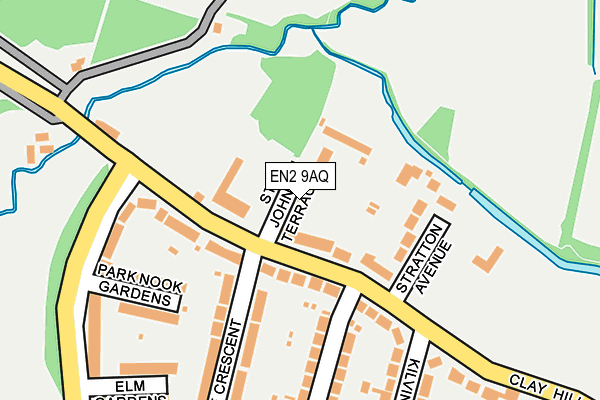 EN2 9AQ map - OS OpenMap – Local (Ordnance Survey)