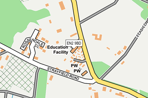 EN2 9BD map - OS OpenMap – Local (Ordnance Survey)