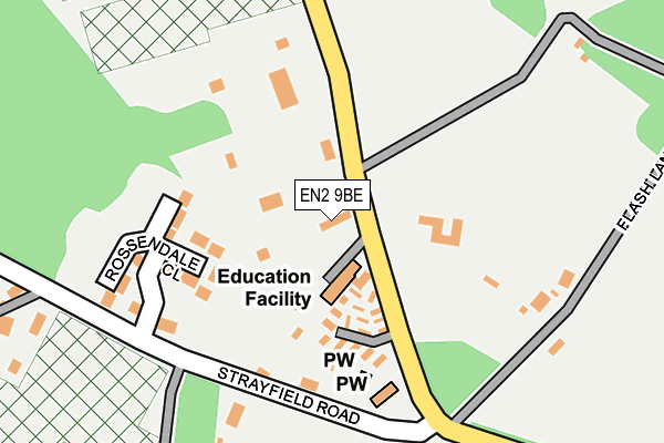 EN2 9BE map - OS OpenMap – Local (Ordnance Survey)