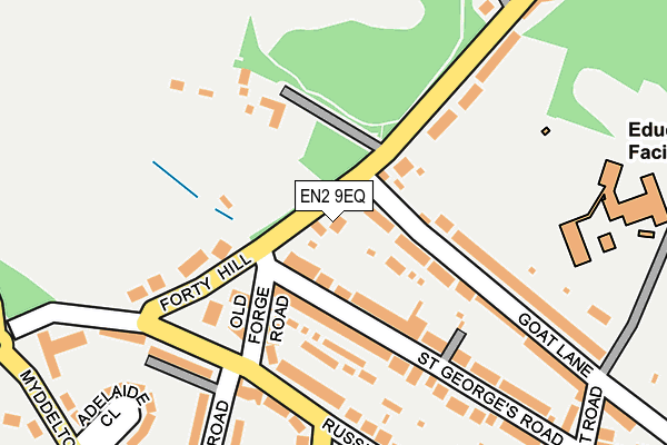 EN2 9EQ map - OS OpenMap – Local (Ordnance Survey)