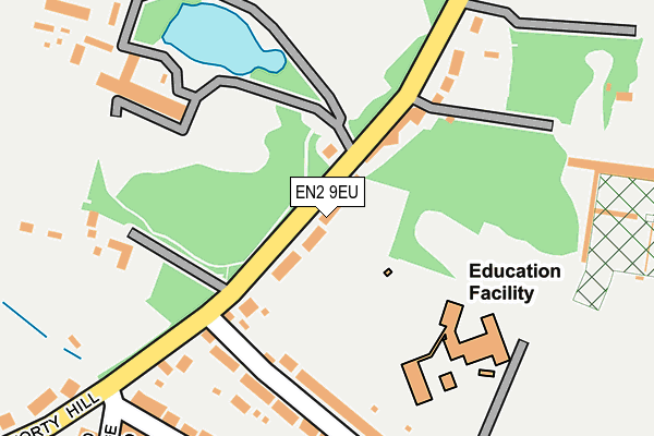 EN2 9EU map - OS OpenMap – Local (Ordnance Survey)