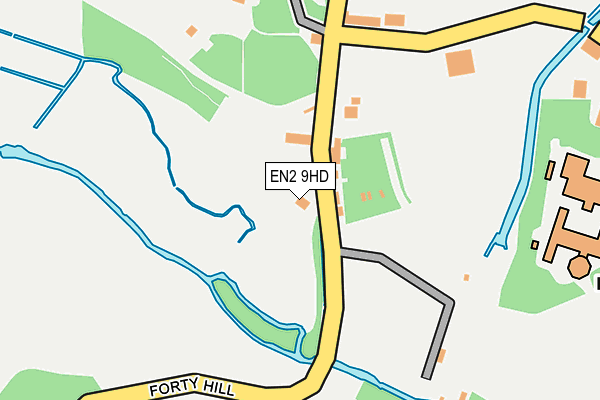 EN2 9HD map - OS OpenMap – Local (Ordnance Survey)