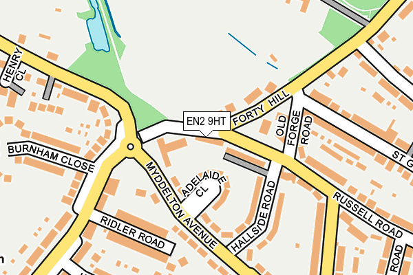 EN2 9HT map - OS OpenMap – Local (Ordnance Survey)