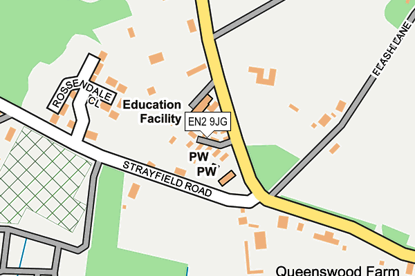 EN2 9JG map - OS OpenMap – Local (Ordnance Survey)