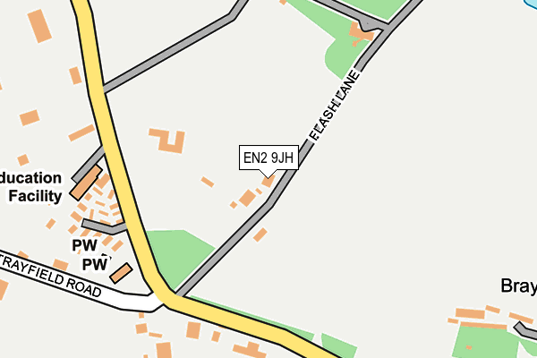 EN2 9JH map - OS OpenMap – Local (Ordnance Survey)