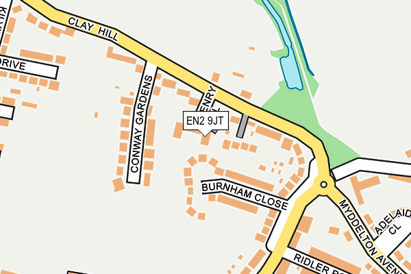 EN2 9JT map - OS OpenMap – Local (Ordnance Survey)