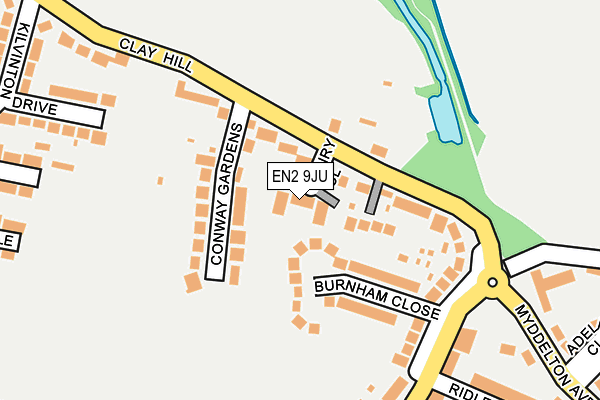 EN2 9JU map - OS OpenMap – Local (Ordnance Survey)
