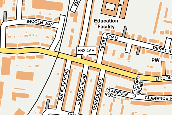 EN3 4AE map - OS OpenMap – Local (Ordnance Survey)