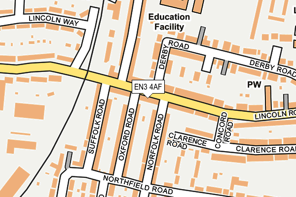 EN3 4AF map - OS OpenMap – Local (Ordnance Survey)