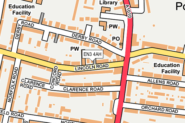 EN3 4AH map - OS OpenMap – Local (Ordnance Survey)