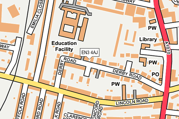 EN3 4AJ map - OS OpenMap – Local (Ordnance Survey)