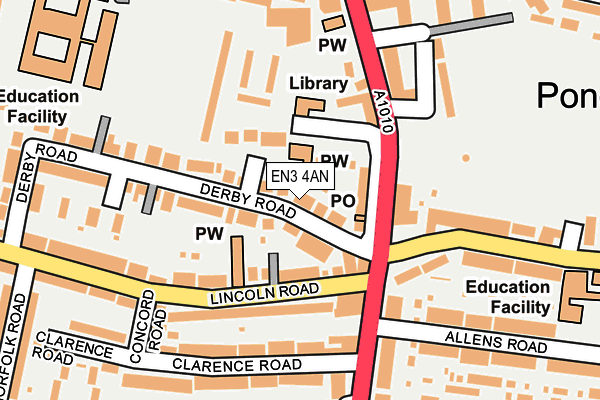 EN3 4AN map - OS OpenMap – Local (Ordnance Survey)