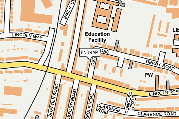 EN3 4AP map - OS OpenMap – Local (Ordnance Survey)