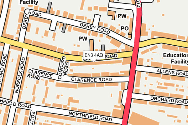 EN3 4AQ map - OS OpenMap – Local (Ordnance Survey)